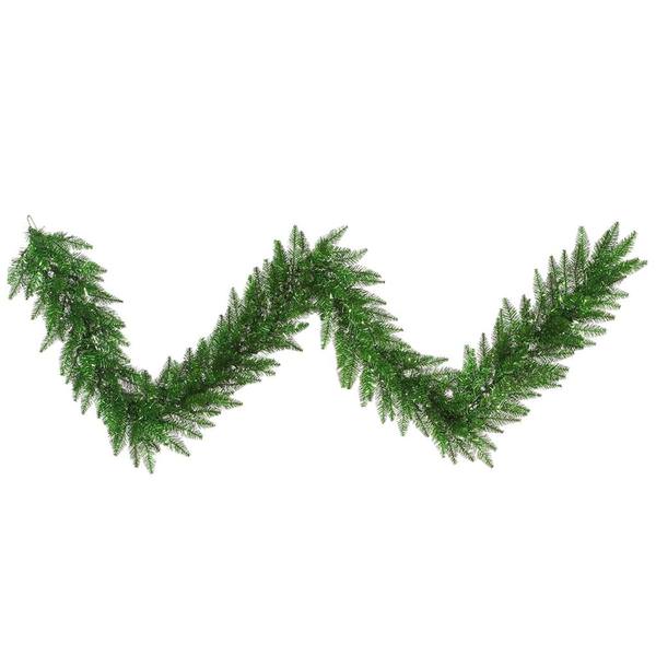 9' x 14" Artificial Tinsel Green Fir Garland