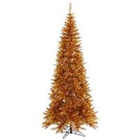 Vickerman 10' x 50" Tinsel Copper Slim Fir Tree