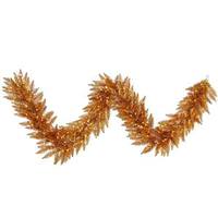 Vickerman 9' Artificial Copper Garland with 100 Warm White LED Lights