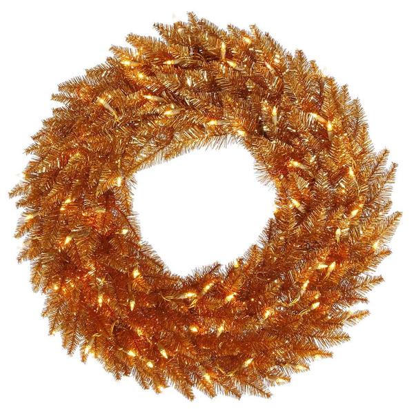 24" Artificial Copper Fir 50 Clear Lights