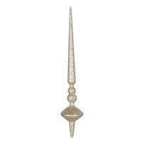 Vickerman 18" Champagne Glitter Cupola Finial Ornament (2 pack)