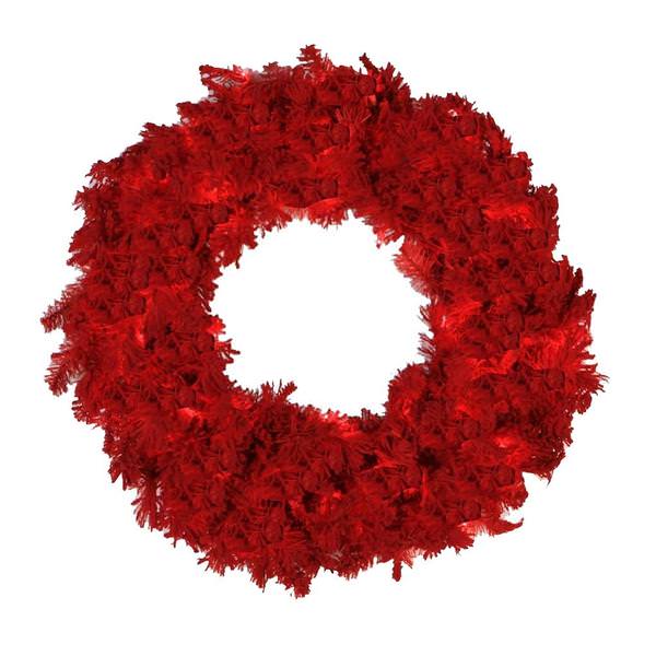24" Artificial Flocked Red Fir