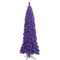 Vickerman 5.5' x 22" Flocked Purple Pencil Tree