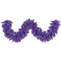 Vickerman 9' Artificial Flocked Purple Fir Garland