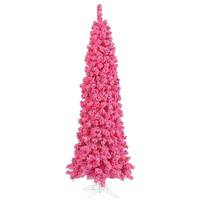 View 6.5' x 37" Flocked Pink Fir