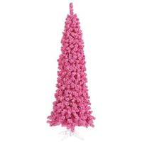 Vickerman 5.5' x 22" Flocked Pink Pencil Fir Tree