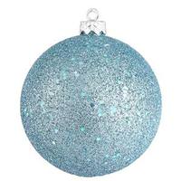 Vickerman 4" Baby Blue Sequin Ball Ornament (6 pack)