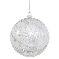 Vickerman 4" Silver Shiny Mercury Ball Ornament (6 pack)