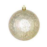 View 4" Champagne Shiny Mercury Ball Ornament (6 pack)