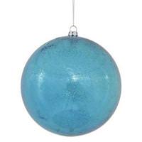 View 4.75" Turquoise Shiny Mercury Ball Ornaments (4 pack)