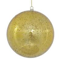 Vickerman 6" Gold Shiny Mercury Ball Ornament (4 pack)