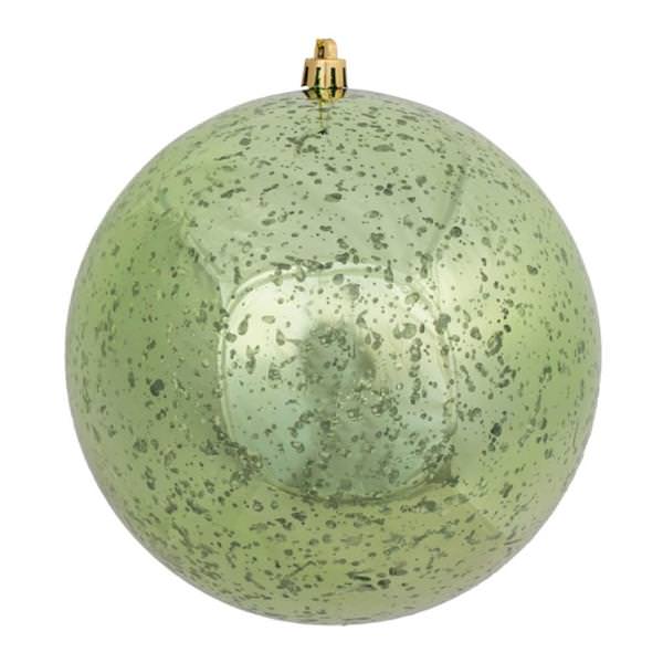 6" Celadon Shiny Mercury Ball Ornament (4 pack)