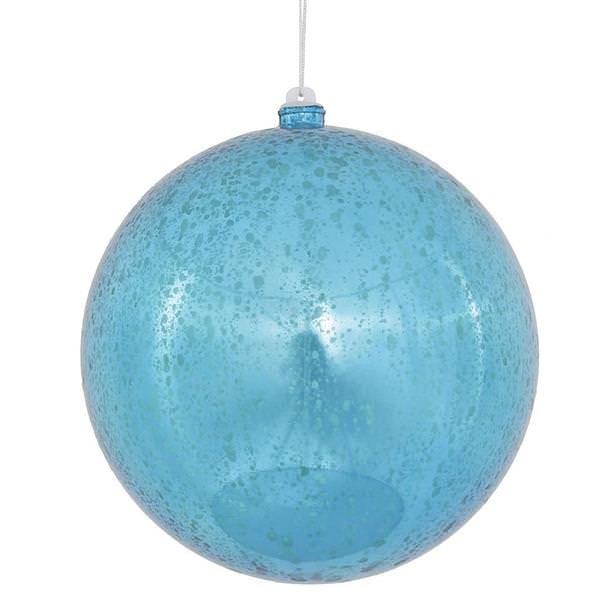 8" Turquoise Mercury Finish Ball Ornament