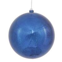 View 8" Sea Blue Mercury Finish Ball Ornament