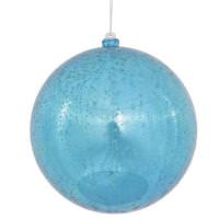 Vickerman 12" Turquoise Shiny Mercury Ball Ornament