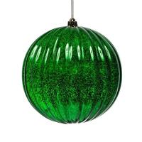 Vickerman 10" Green Mercury Pumpkin Ball Ornament
