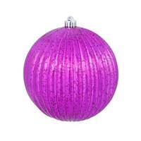 Vickerman 10" Magenta Shiny Pumpkin Mercury Ball Ornament