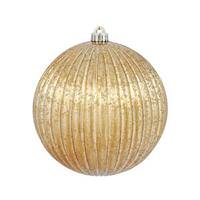 Vickerman 10" Mocha Shiny Pumpkin Mercury Ball Ornament