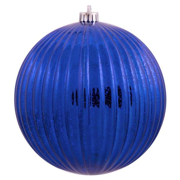 10" Sea Blue Mercury Pumpkin Ball Ornament