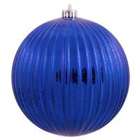 Vickerman 10" Sea Blue Mercury Pumpkin Ball Ornament