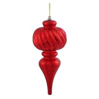Vickerman 10" Red Shiny Mercury Finial Ornament (3 pack)