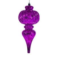 Vickerman 10" Fuchsia Shiny Mercury Finial Ornament (3 pack)