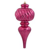 Vickerman 10" Wine Shiny Mercury Finial Ornament (3 pack)