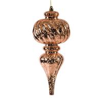 Vickerman 10" Rose Gold Shiny Mercury Finial Ornament (3 pack)