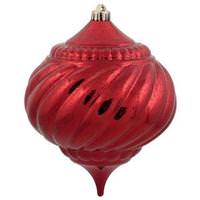 Vickerman 6" Red Shiny Mercury Finish Onion Ornament (4 pack)