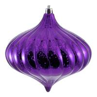 Vickerman 6" Purple Shiny Mercury Onion Ornament (4 pack)
