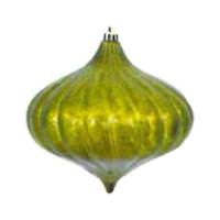 Vickerman 6" Lime Shiny Mercury Onion Ornament (4 pack)