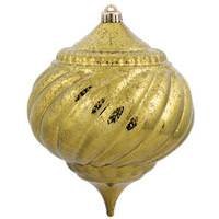 Vickerman 6" Olive Shiny Mercury Finish Onion Ornament (4 pack)