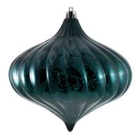 Vickerman 6" Sea Blue Shiny Mercury Onion Ornament (4 pack)