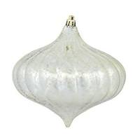 Vickerman 6" Champagne Shiny Mercury Finish Onion Ornament (4 pack)
