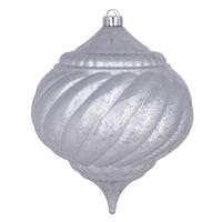 Vickerman 8" Silver Shiny Mercury Onion Ornament