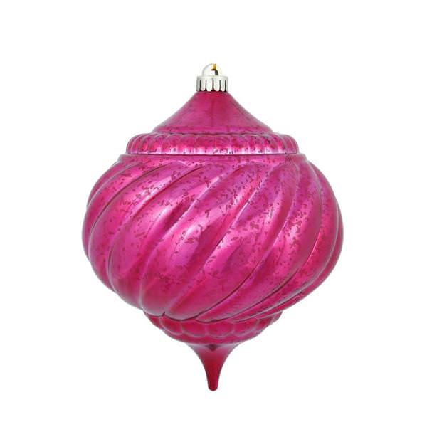 8" Wine Shiny Mercury Onion Ornament