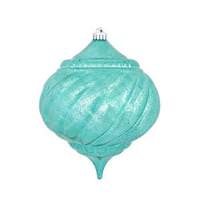 Vickerman 8" Teal Shiny Mercury Onion Ornament