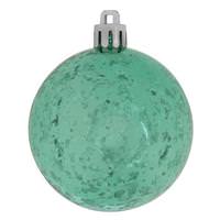View 4" Teal Shiny Mercury Ball Ornament (6 pack)