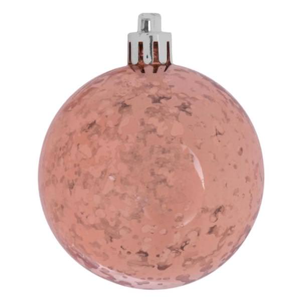 4.75" Rose Gold Shiny Mercury Ball Ornament (4 pack)
