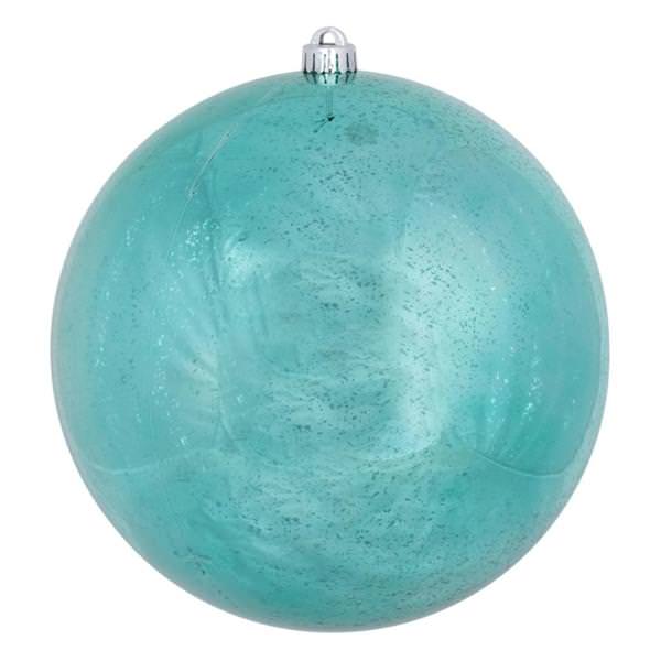 10" Teal Shiny Mercury Ball Ornament