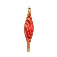Vickerman 10" Red Glittered Spirial Ornament (4 pack)