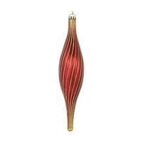 Vickerman 10" Burgundy Glittered Spirial Ornament (4 pack)