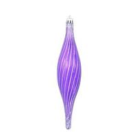 Vickerman 10" Purple Glittered Spirial Ornament (4 pack)