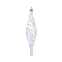 Vickerman 10" Silver Glittered Spirial Ornament (4 pack)