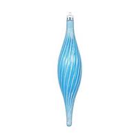 Vickerman 10" Turquoise Glittered Spirial Ornament (4 pack)
