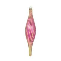 Vickerman 10" Wine Glittered Spirial Ornament (4 pack)