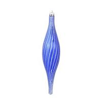 Vickerman 10" Cobalt Blue Glittered Spirial Ornament (4 pack)