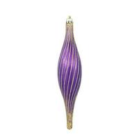 Vickerman 10" Plum Glittered Spirial Ornament (4 pack)