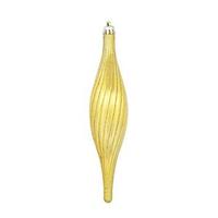 Vickerman 10" Antique Gold Glittered Spirial Ornament (4 pack)