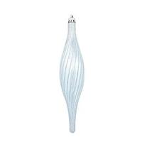 Vickerman 10" Baby Blue Glittered Spirial Ornament (4 pack)